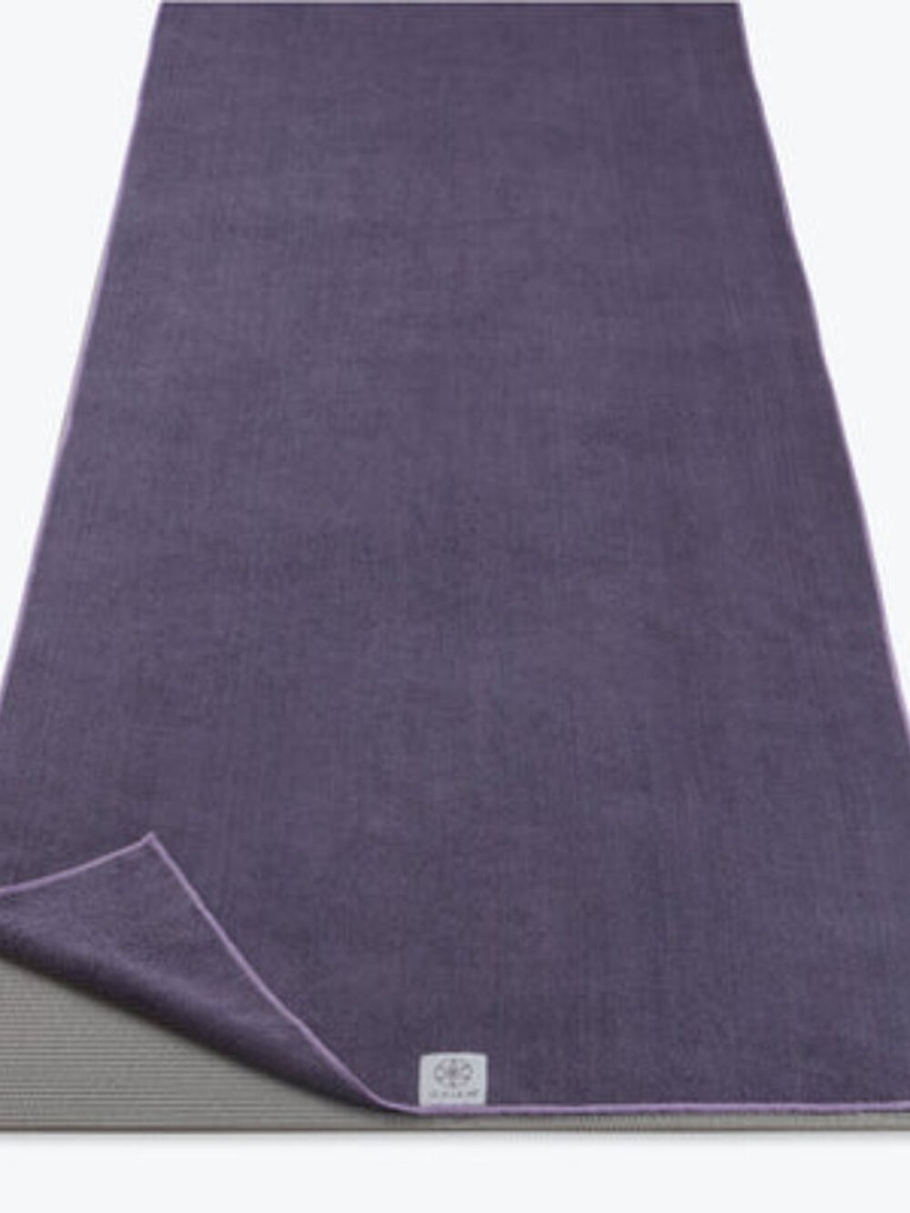 GAIAM Purple Yoga Towel Mat size- non-slip back, moisture wicking